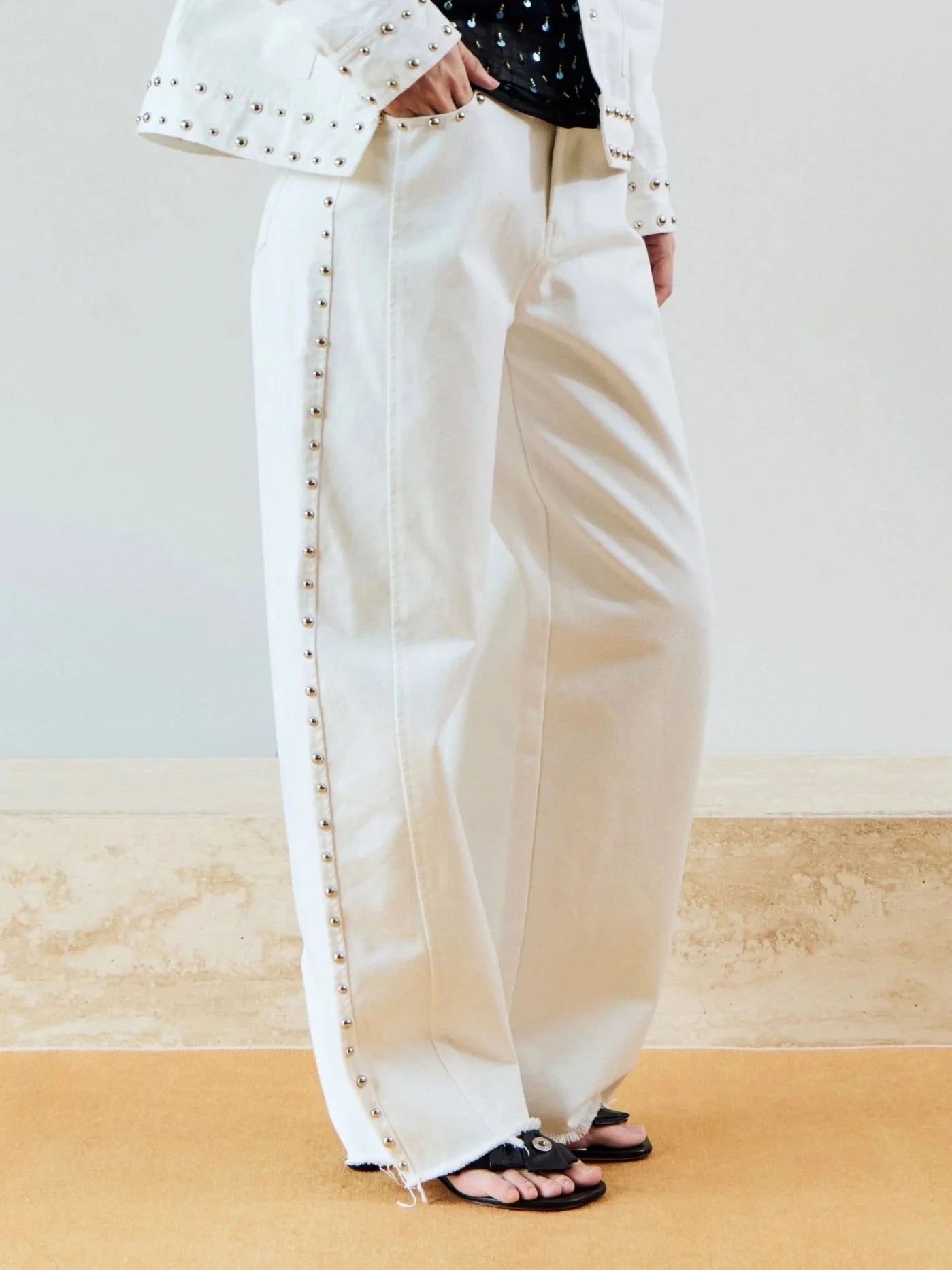 BILLY BARREL JEANS - WHITE