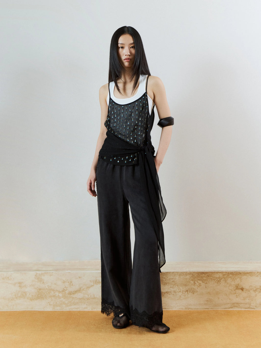 SMOKE LACE TROUSERS